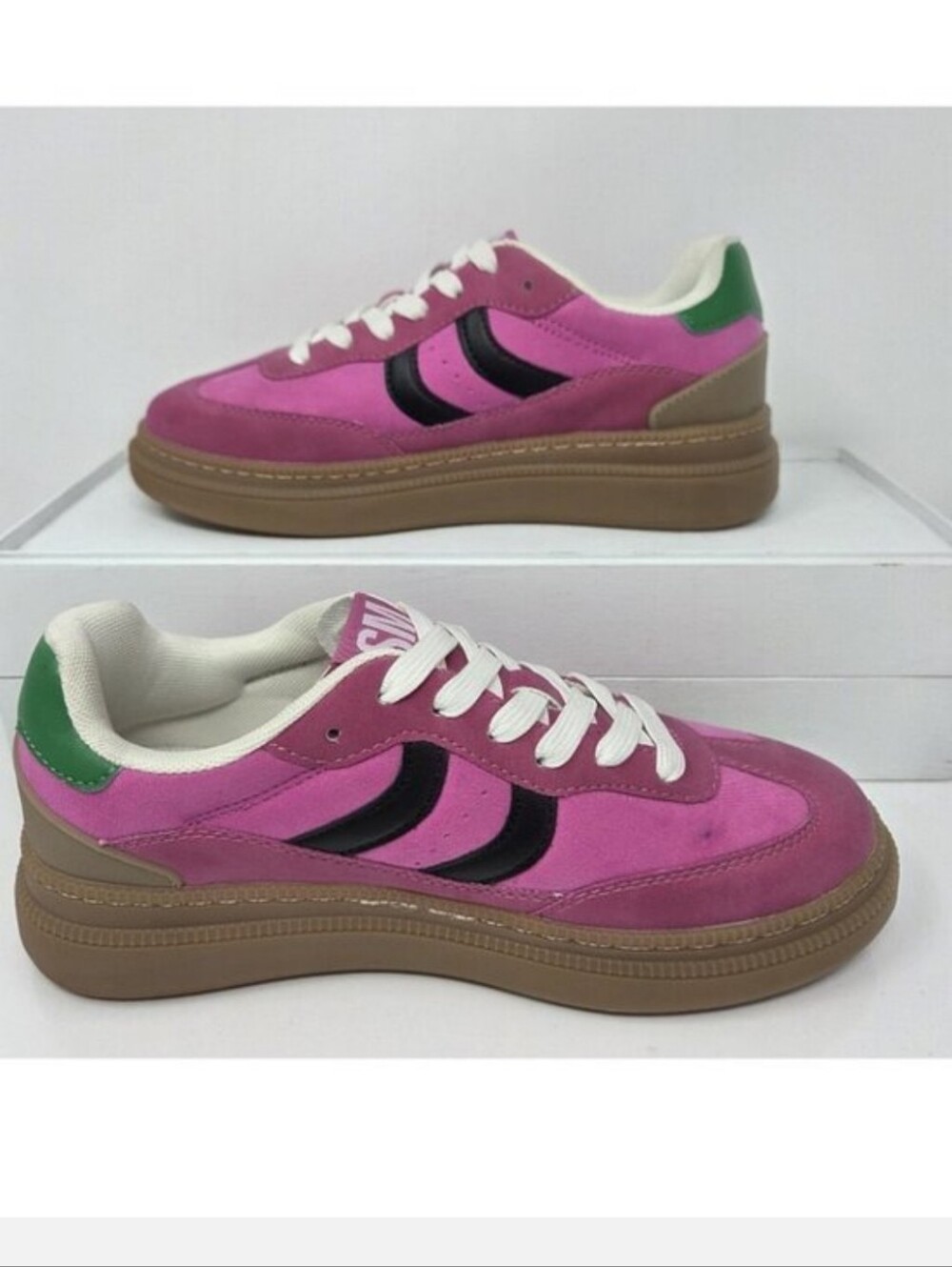 Steve Madden Pink And Green Sneakers 8M - Picture 2 of 5